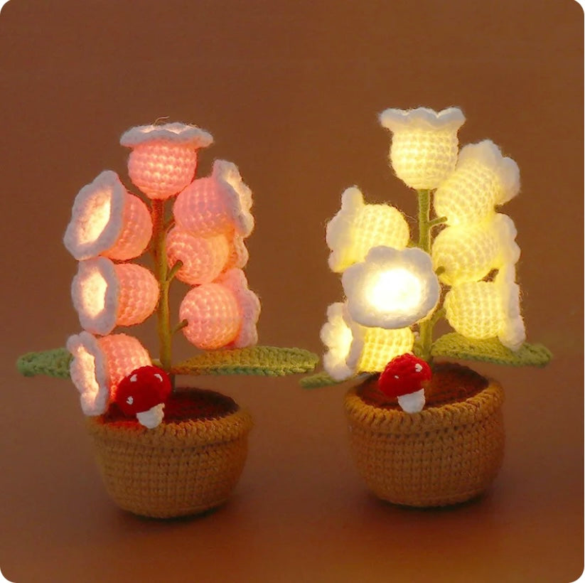 Handmade Crochet Flower Lamp